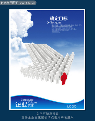 3D小人企業(yè)文化展板海報之確定目標